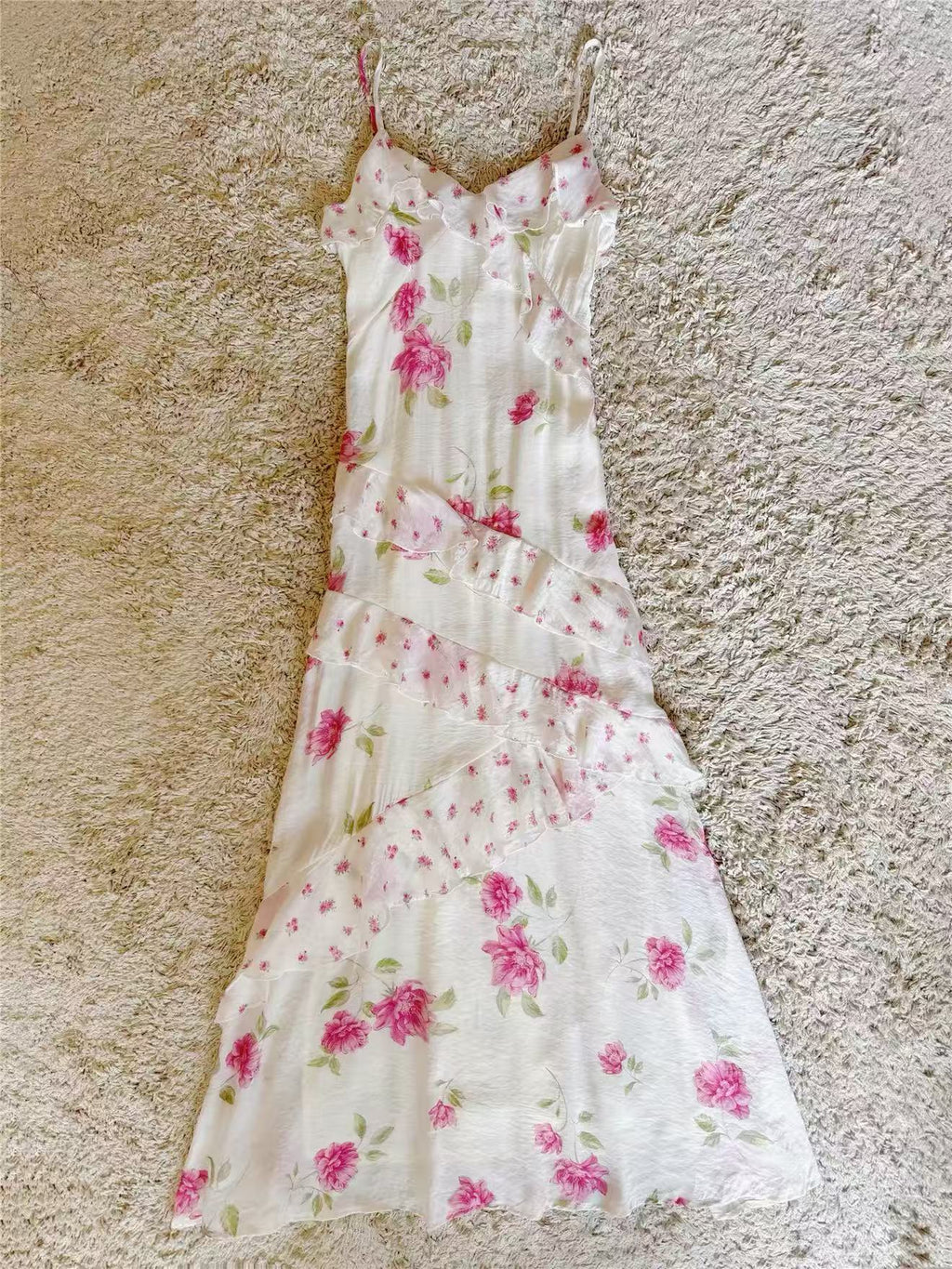 Elodie Tiered Ruffle Floral Cami Maxi Dress