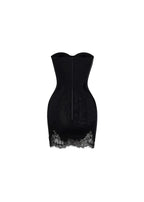 Sherry Black Cord Lace Bustier Mini Dress