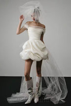 Flowering Girl Women Keira strapless Mini Dress In White