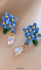 Flowering Girl Women Dulcinea Blue Flower Earrings