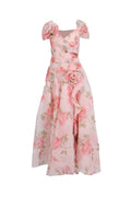 Flowering Girl Women simona Sleeveless Flowers Flounce Maxi Dress