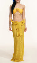 Flowering Girl Women Dillan Yellow Flower Three-Piece Swimsuit