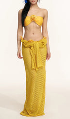 Flowering Girl Women Dillan Yellow Flower Three-Piece Swimsuit