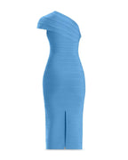 Flowering Girl Women Abigail one-shoulder bandage midi Dress in blue