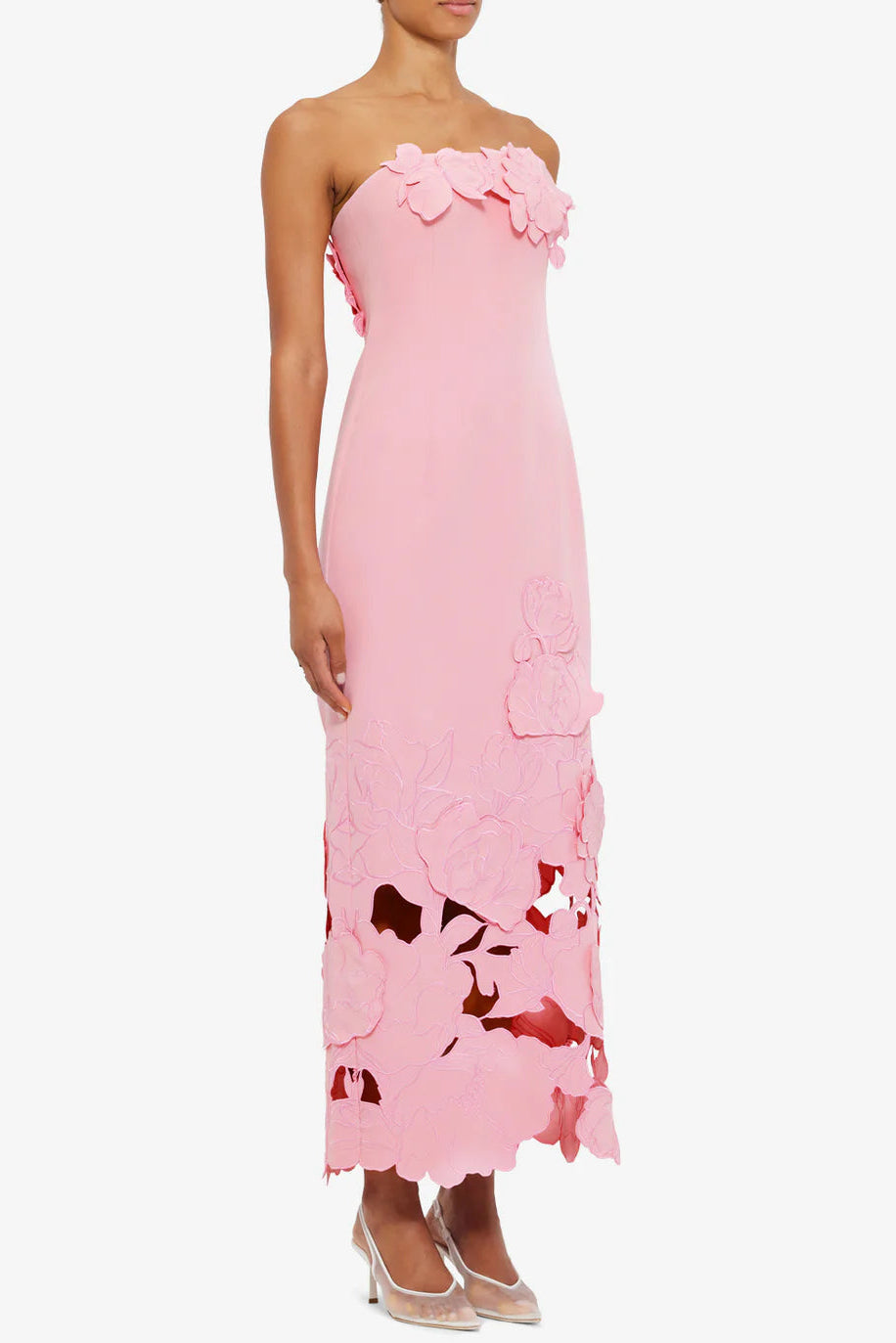 Flowering Girl Women Louise Appliqué Bustier Maxi Dress In Pink