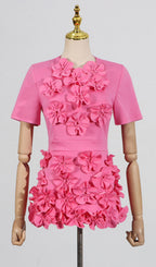 Flowering Girl Women trista Flower Two-Piece Set in pink