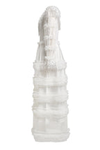 kimberley white Beaded Frill Round Neck Midi Dress