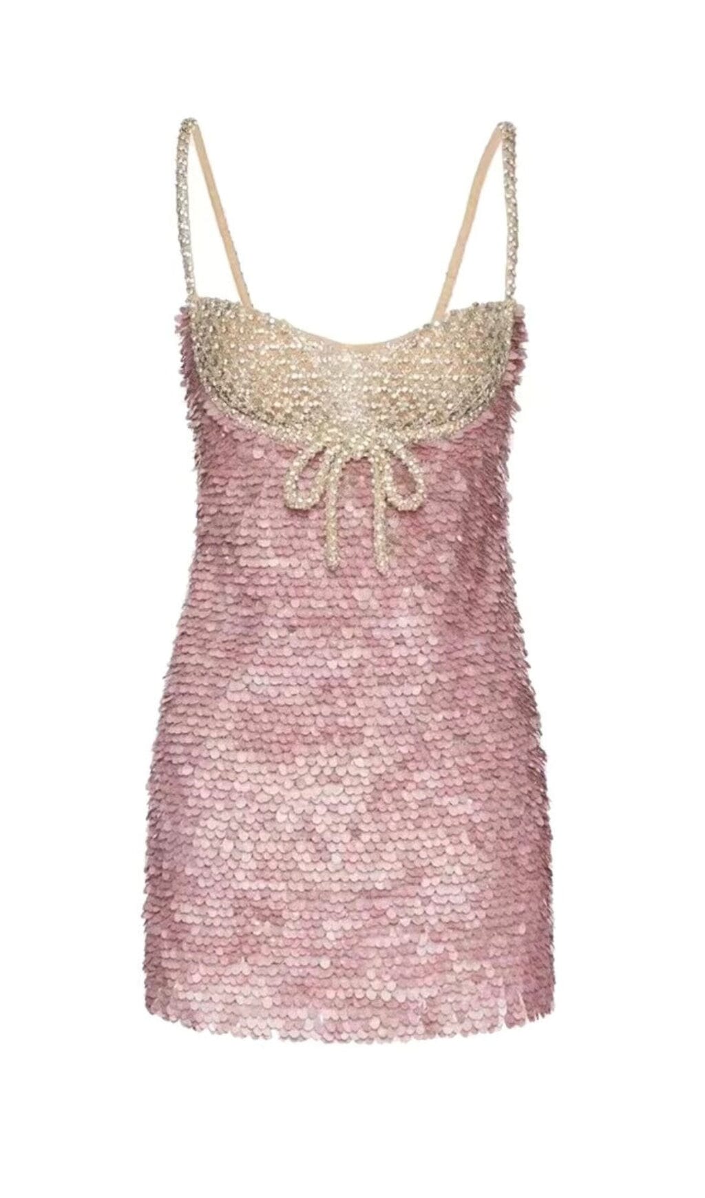 Flowering Girl Women Embellished Sequin Mini Dress In Pink
