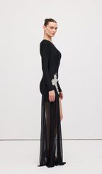 rebecca black Asymmetrical With rhinestone Embellishments Mini Dress