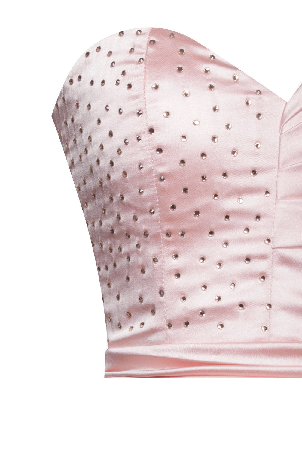 Flowering Girl Women Pink Strapless Satin Bodycon Mini Dress