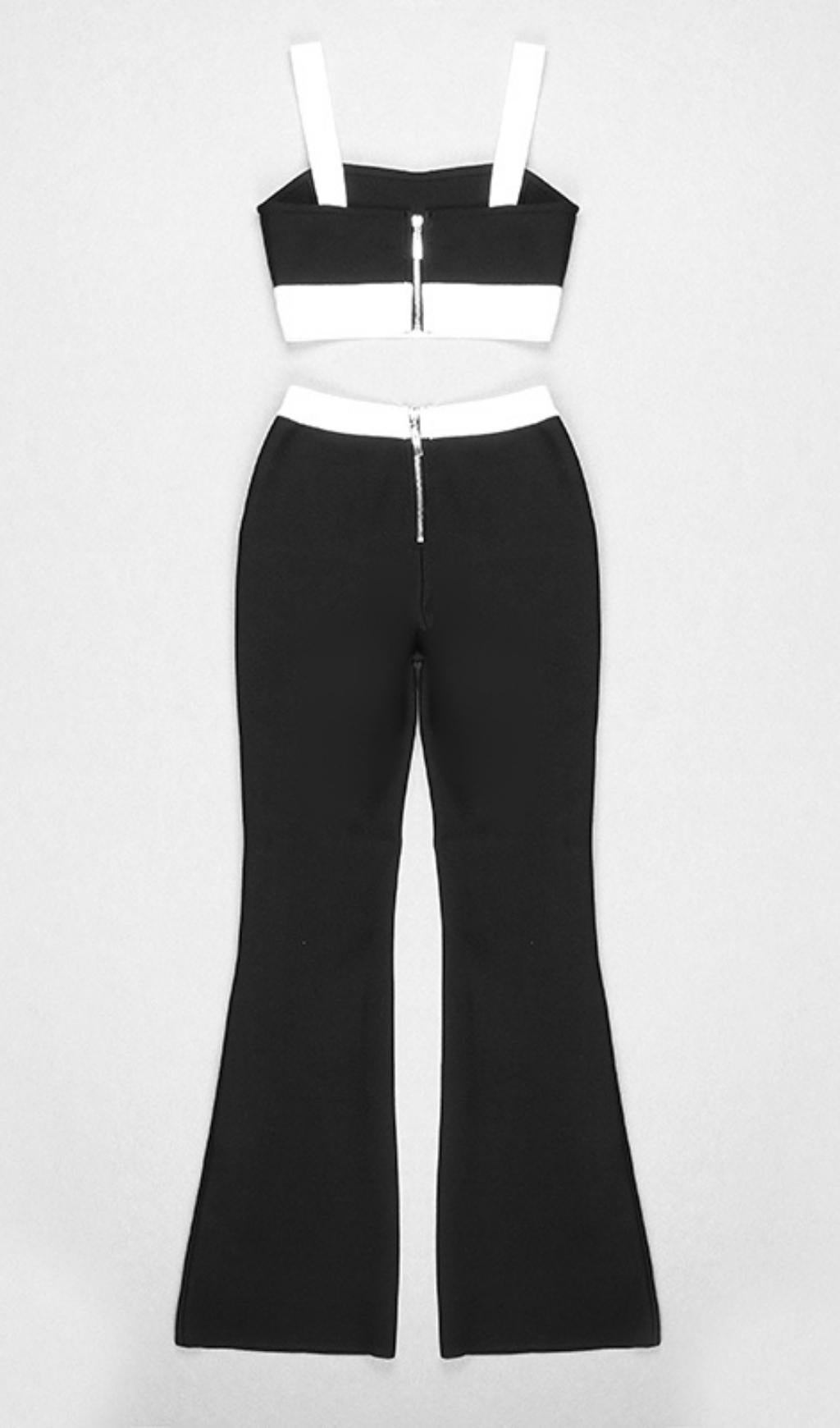 Flowering Girl Women Bandage Suit In Black