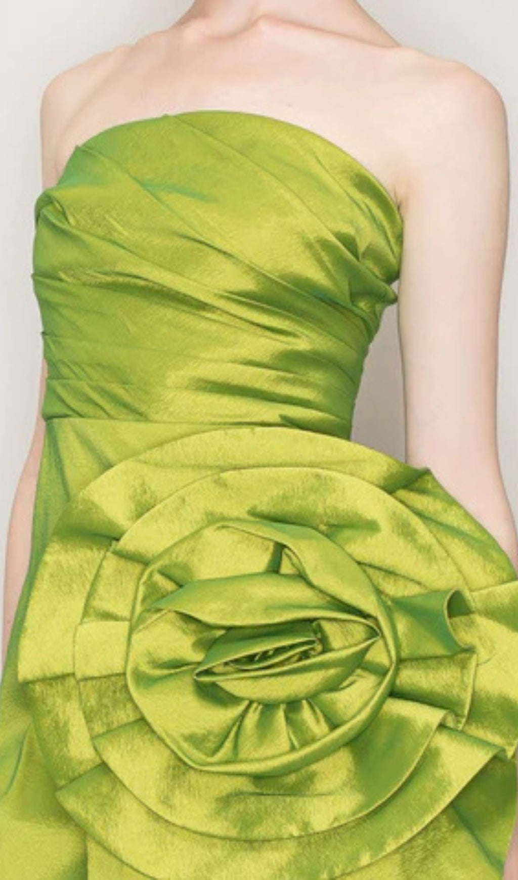 Flowering Girl Women Satin Strapless 3D Floras Mini Dress