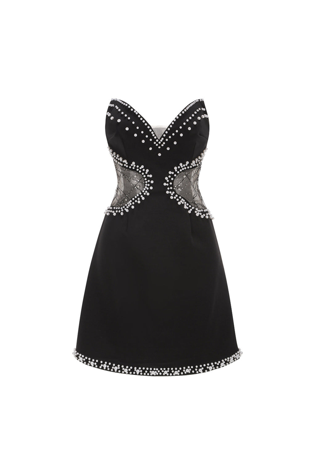 Flowering Girl Women Embellished Mini Dress In Black