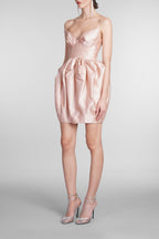 Flowering Girl Women Bustier Strapless Mini Dress In Pink