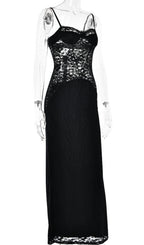Flowering Girl Women Spaghetti Lace Maxi Dress