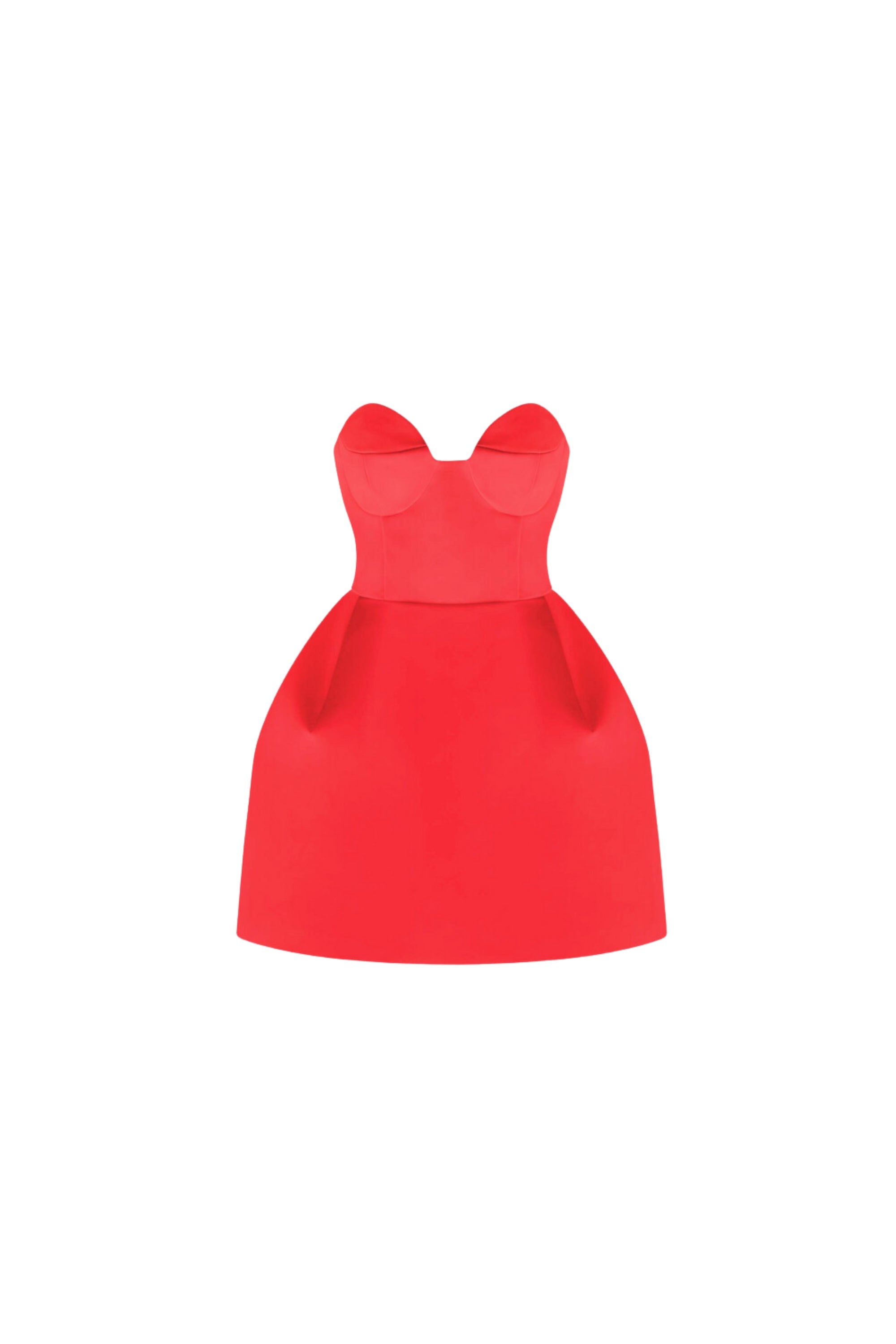 Flowering Girl Women Strapless Bustier Mini Dress In Red