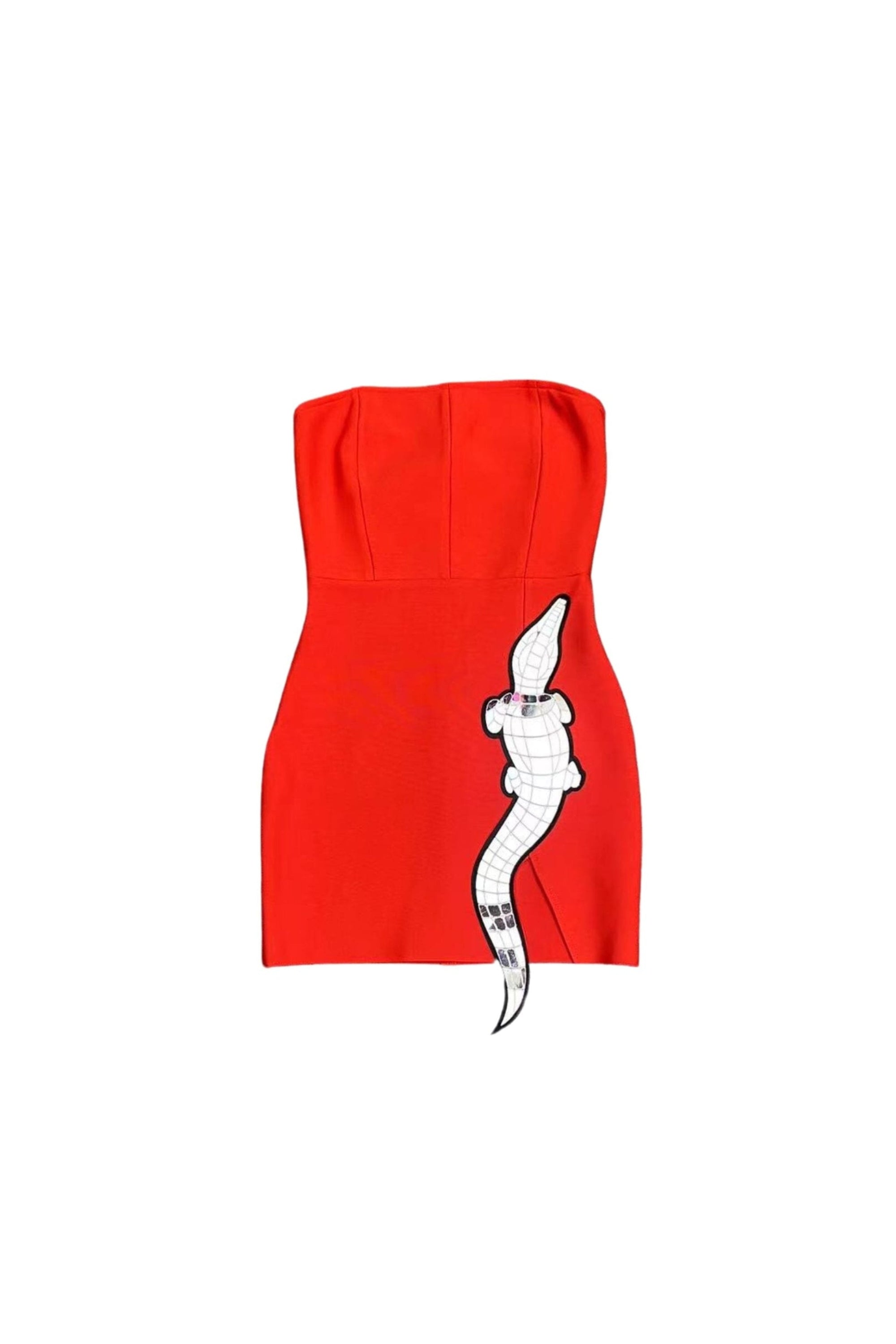 Flowering Girl Women Bandage Sequin Sleeveless Personalised Mini Dress In Red
