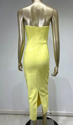 Flowering Girl Women Patchwork Strapless Bandage Dress