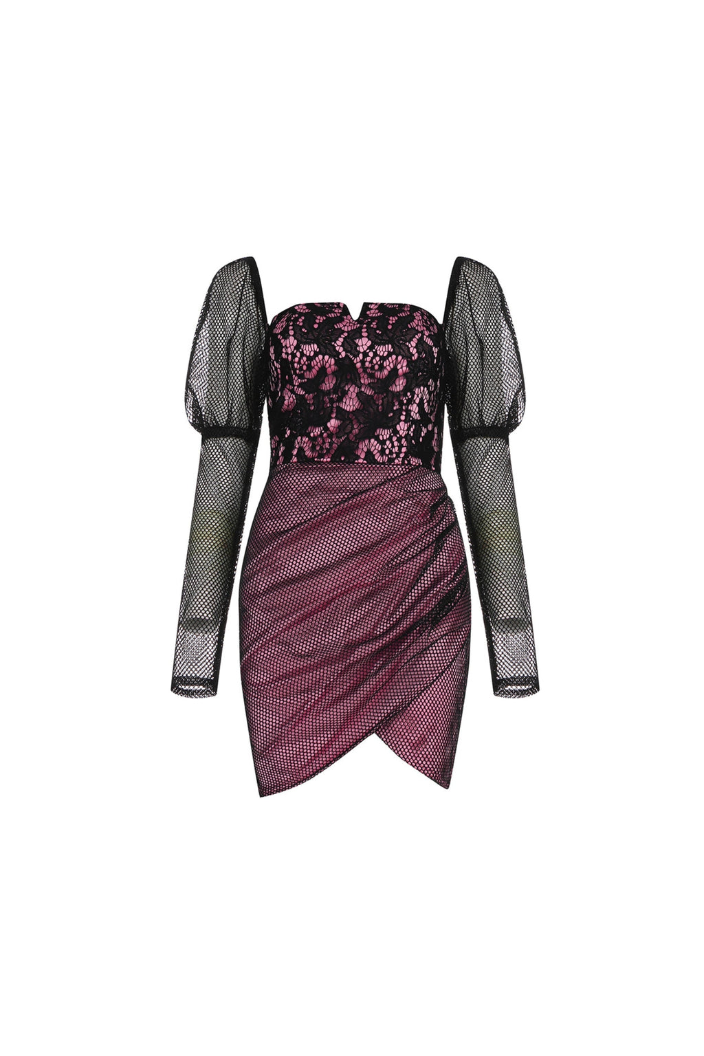 Flowering Girl Women Embellished mesh mini dress in purple