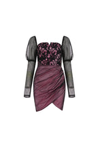 Flowering Girl Women Embellished mesh mini dress in purple