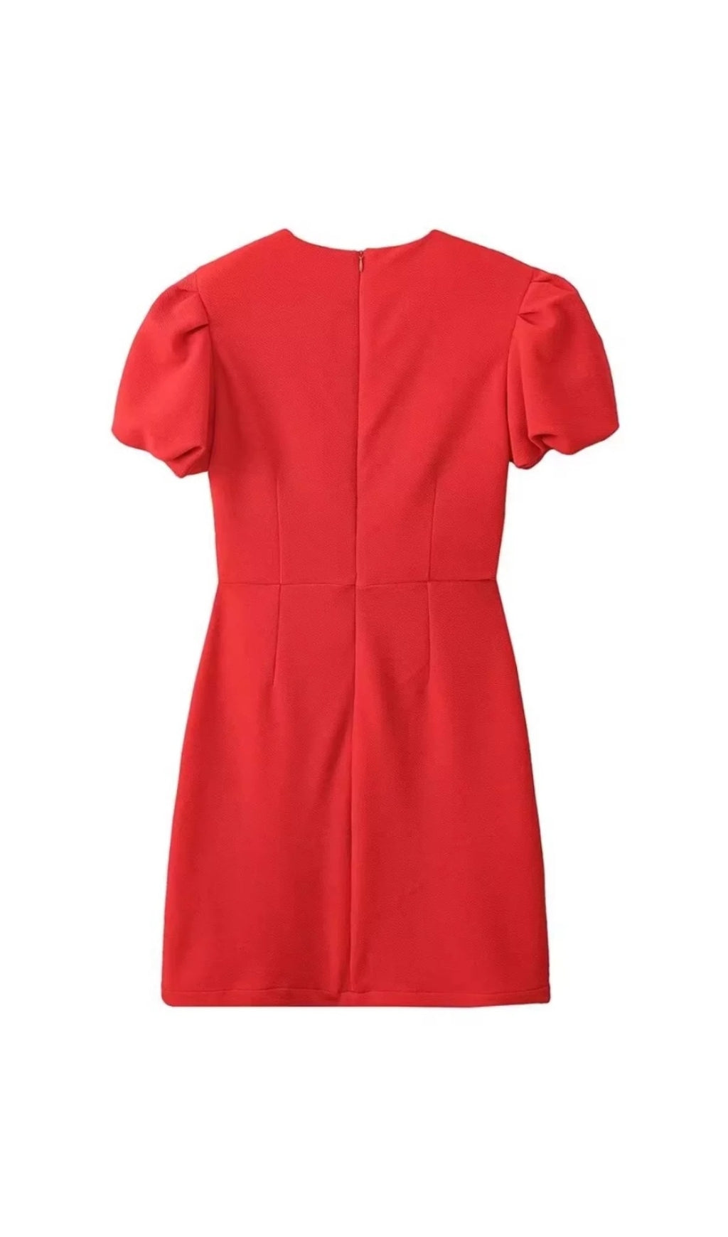 Flowering Girl Women Heart-Shaped Cutout Crêpe Mini Dress In Red