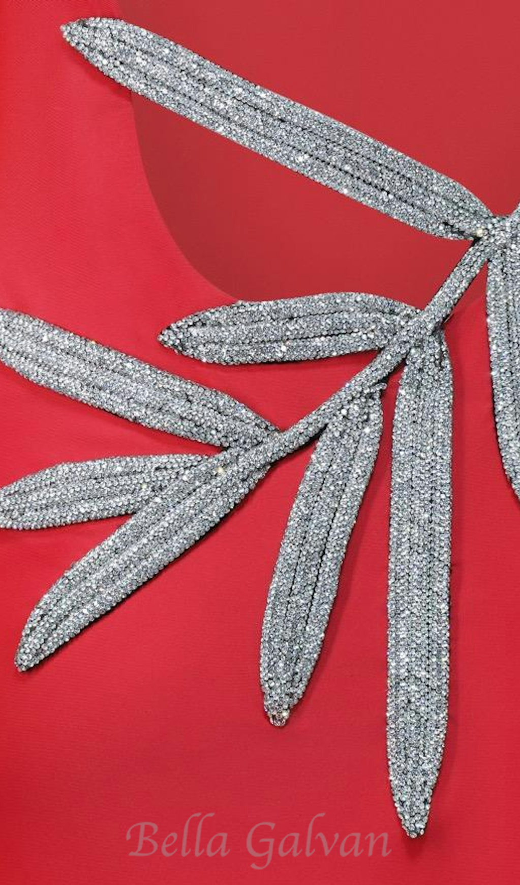 Flowering Girl Women Candice long sleeve backless maxi Dress in red