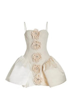 Flowering Girl Women Flora Cyclone Embellished Knit-Satin Bustier Mini Dress