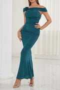Floral bandage maxi dress in blue
