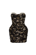 georgia Retro floral tube top mini dress