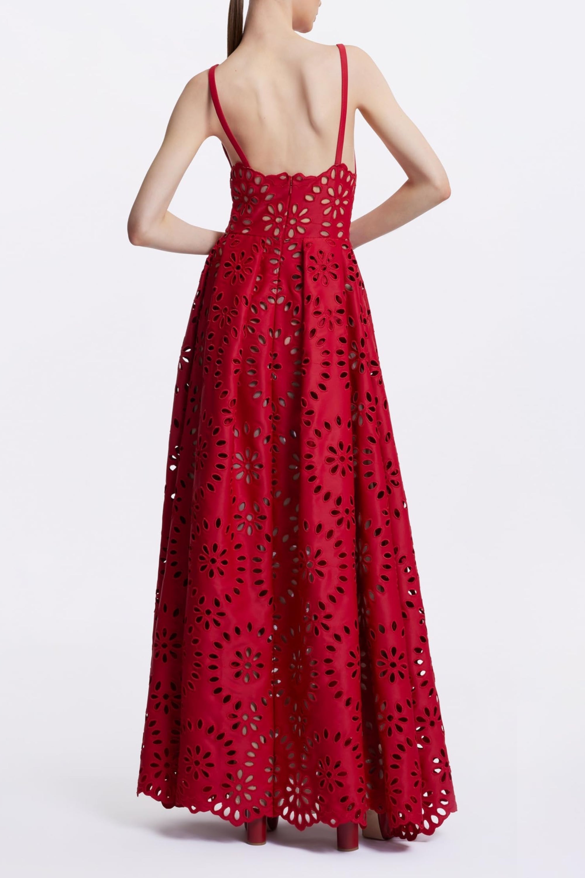 Flowering Girl Women Cutout Out Backless Maxi Dresses In Red