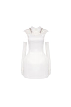 Flowering Girl Women Simone Tulle Detail Mini Dress In White