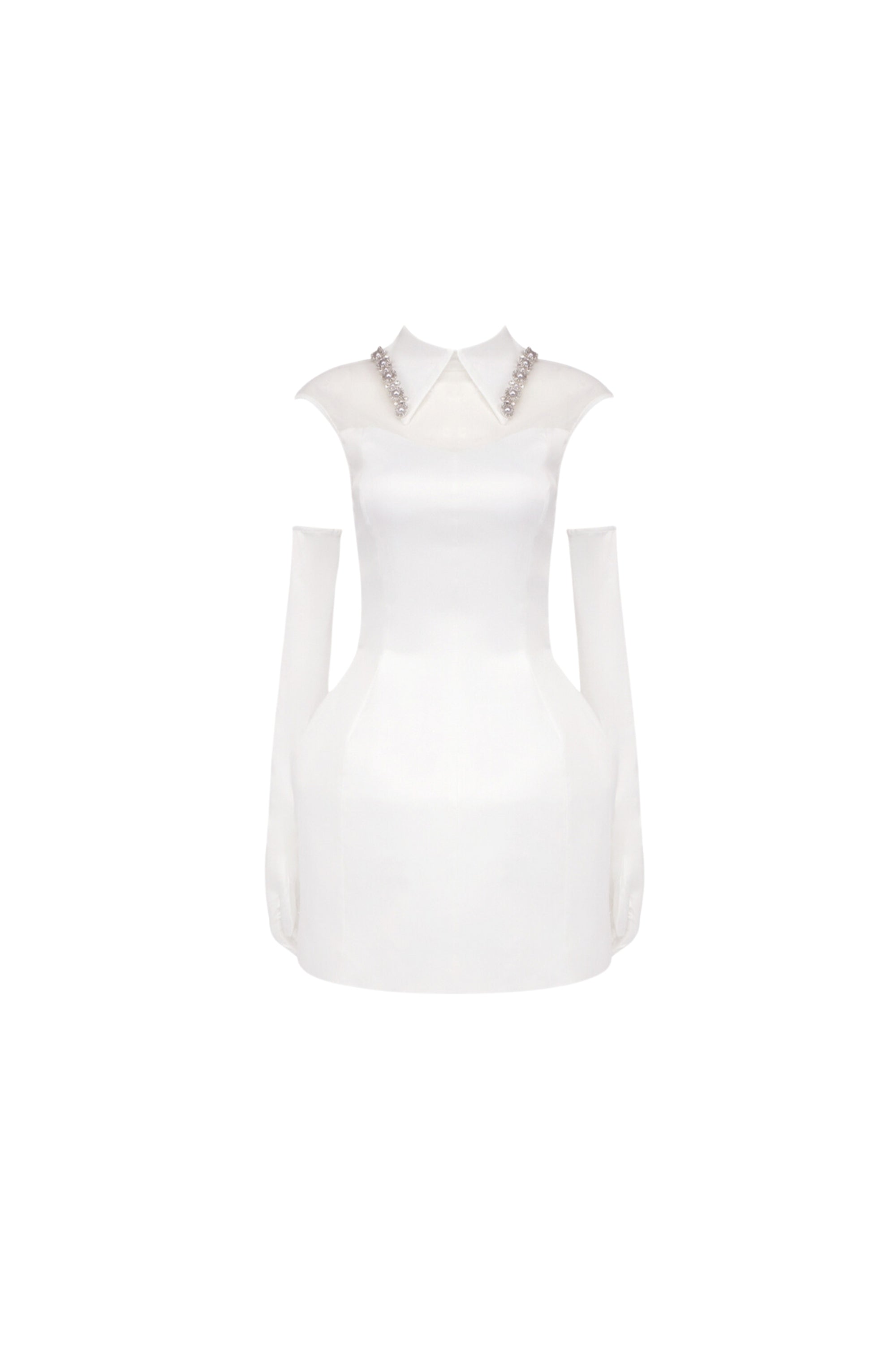 Flowering Girl Women Simone Tulle Detail Mini Dress In White