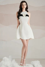 Flowering Girl Women Flora A-Line Sleeveless Square Texture Mini Dress