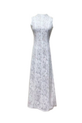 Flowering Girl Women tina Embroidered lace sleeveless maxi dress in white