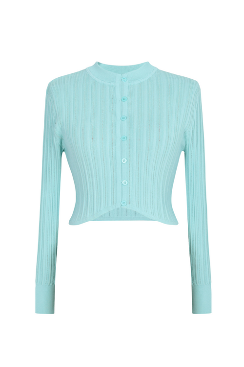 Flowering Girl Women Archetypes ribbed pointelle-knit sweaters in green