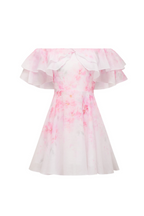 Ellie floral print Ruffle Mini dress in pink