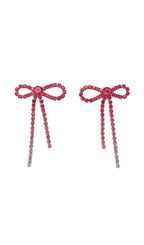 Flowering Girl Women Danelle Rhinestone Bow Earrings