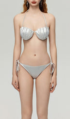 Flowering Girl Women Darrah White Pearl Three-Piece Swimsuit