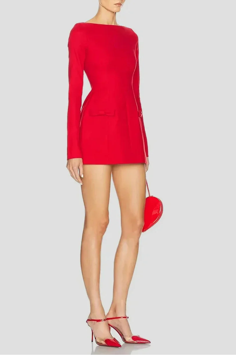 Flowering Girl Women Freya Bow Detail Mini Dress