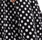 Flowering Girl Women strap midi dress in mono polka dot