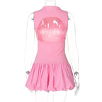 Backless Bubble Mini Dress