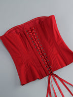 Flowering Girl Women CLEGG RED CORSET FLOWER TWO-PIECE SET
