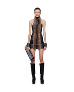 Flowering Girl Women Eartha Strapless Mesh Furry Mini Dress