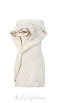 Flowering Girl Women Alisa strapless flower mini dress in apricot