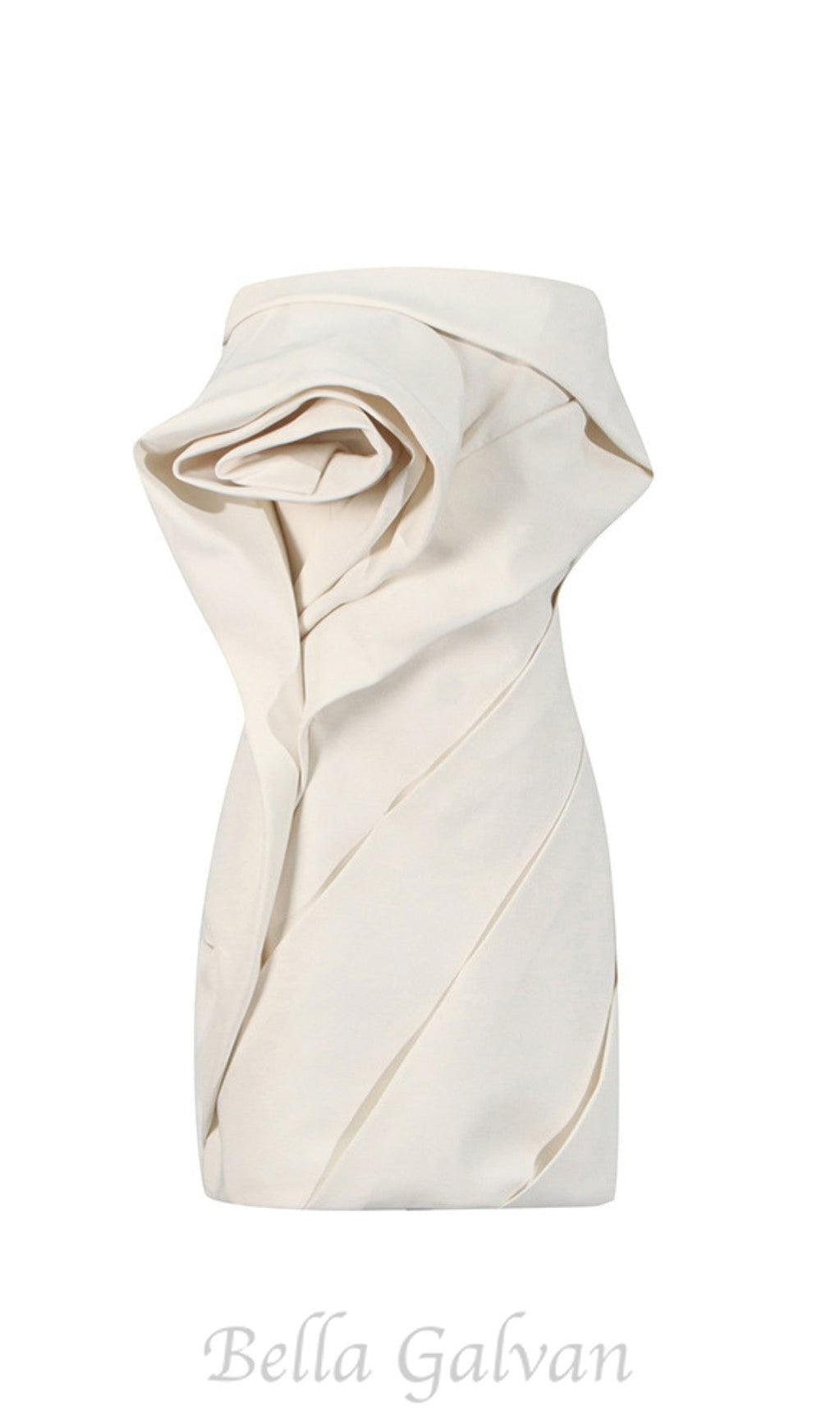 Flowering Girl Women Alisa strapless flower mini dress in apricot