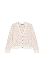 METALLIC CARDIGAN SWEATER