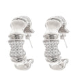 Léa Silver Tone Crystal Embellished Earrings