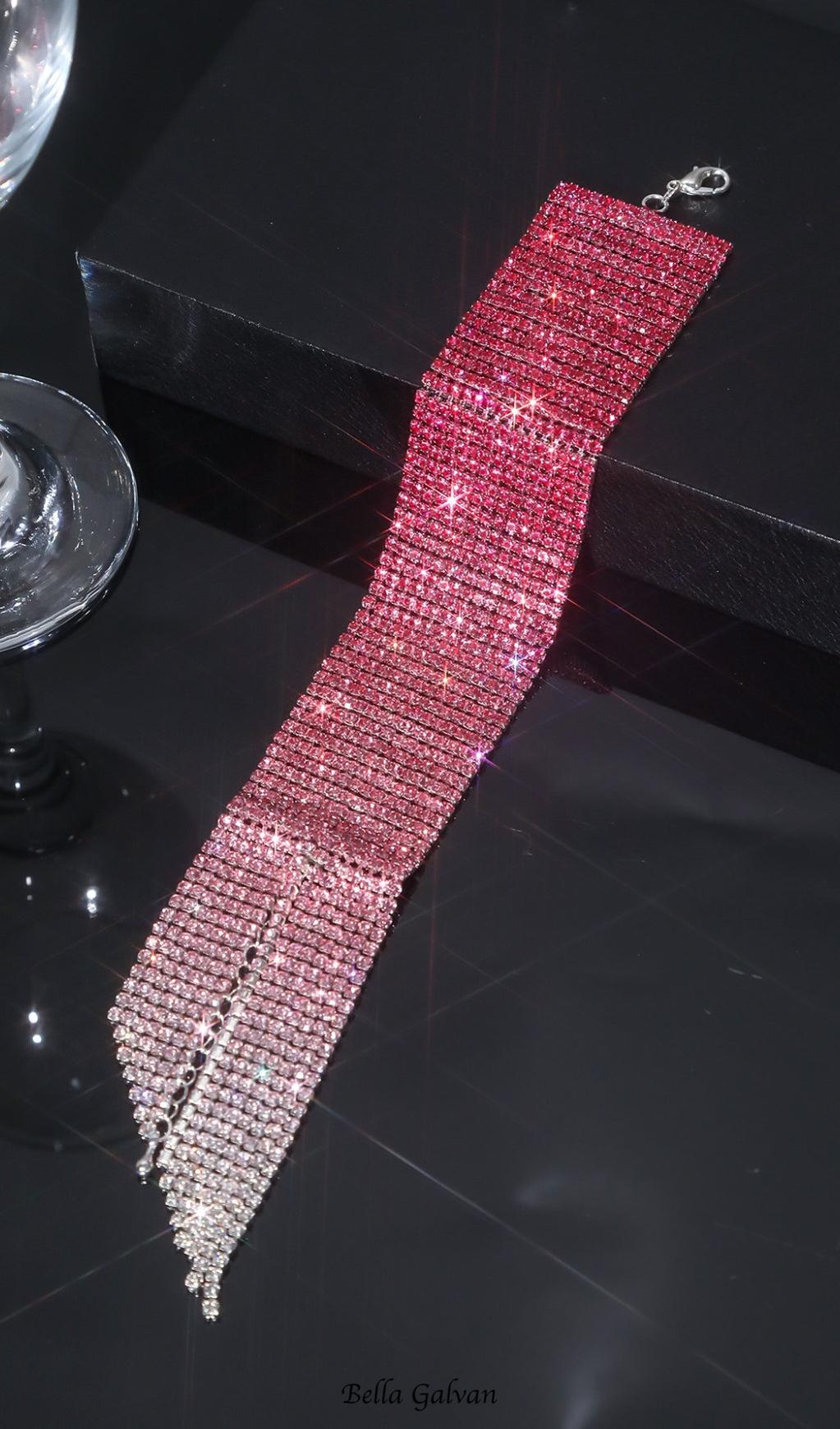 Flowering Girl Women Danna Pink Rhinestone Bracelet