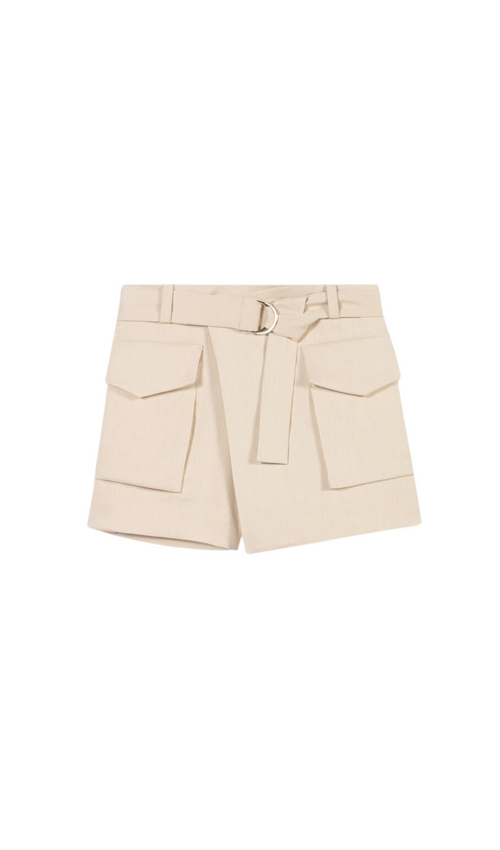 Flowering Girl Women BEIGE BELTED SKORT