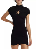 Flowering Girl Women Star Cut-Out bodycon Mini dress in black